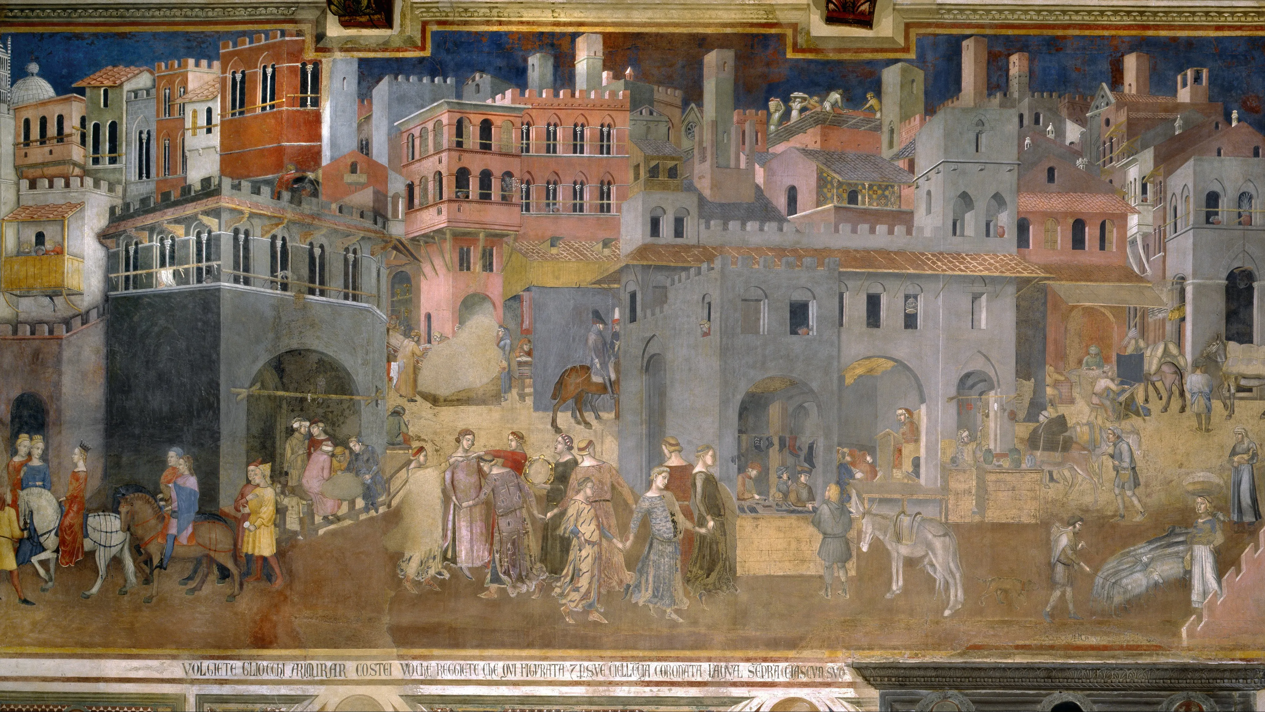 Ambrogio Lorenzetti   Effects of Good Government in the city   Google Art Project
