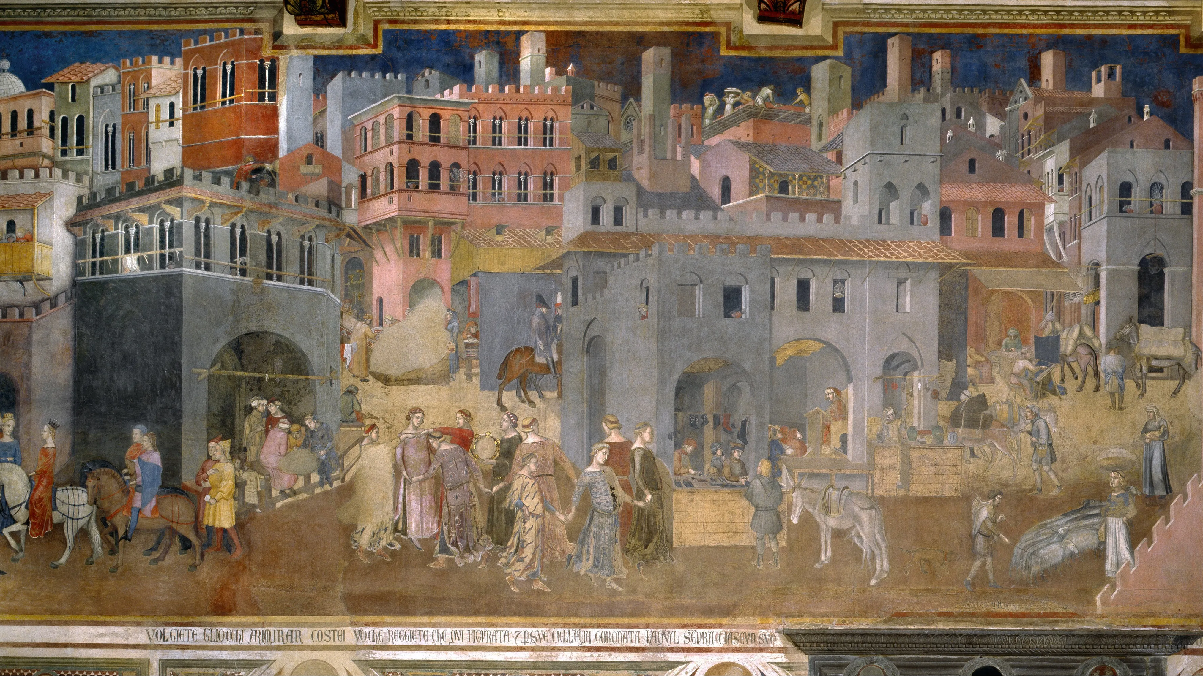 Ambrogio Lorenzetti   Effects of Good Government in the city   Google Art Project